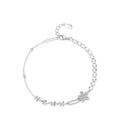 Manufacturer Factory Price Hand Jewelry 925 Sterling Silver Geometric Splicing Flowers Adjustable Light Tennis Bracelet