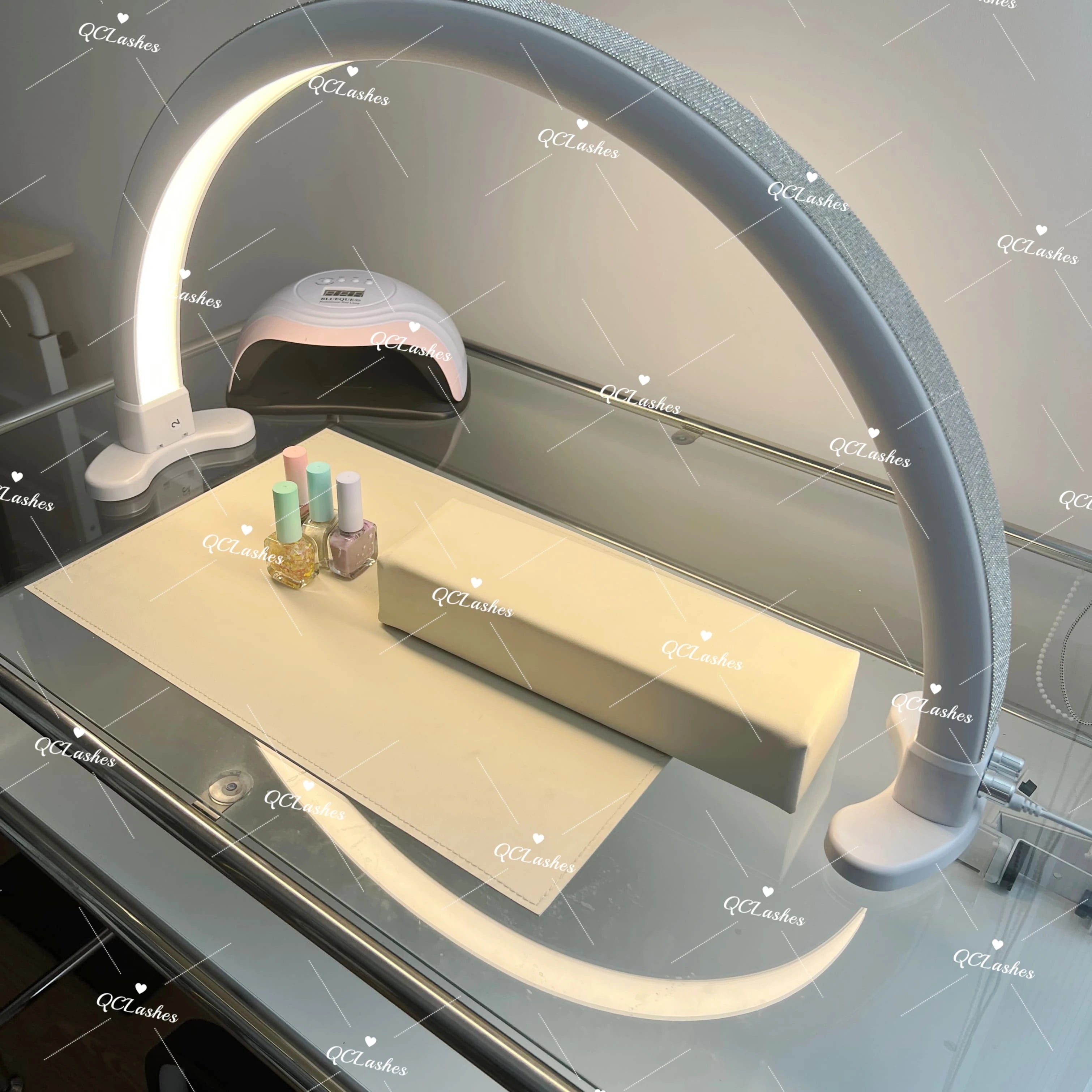 Diamond Nail Art Led Light Gel Lamp Nail Desk Lamp for Beauty Salon Half Moon Nail Lamp