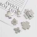 Stainless Steel square Cross Bracelet Necklace Pendant Accessories Diy Stainless Steel Jewelry Accessories