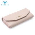 Custom Fashion Genuine Leather Luxury Long Card Holder Wallet for Women With Zip Coin Pocket Purse