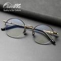 High Quality Pure Titanium Optics Spectacles Frames Half Eye Glasses Round Optical Eyeglasses Yvan Eyewear Ready Stock for Men