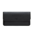 Wholesale Custom Logo RFID Slim Portable Black Flip Cover Genuine Leather Credit Card Holder Wallet for Women Long Clutch Purse