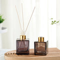 Wholesale Luxury Diffuser Glass Bottle Home Fragrance Reed Diffuser Empty Transparent Glass Bottle Square Aroma Bottles With Cap