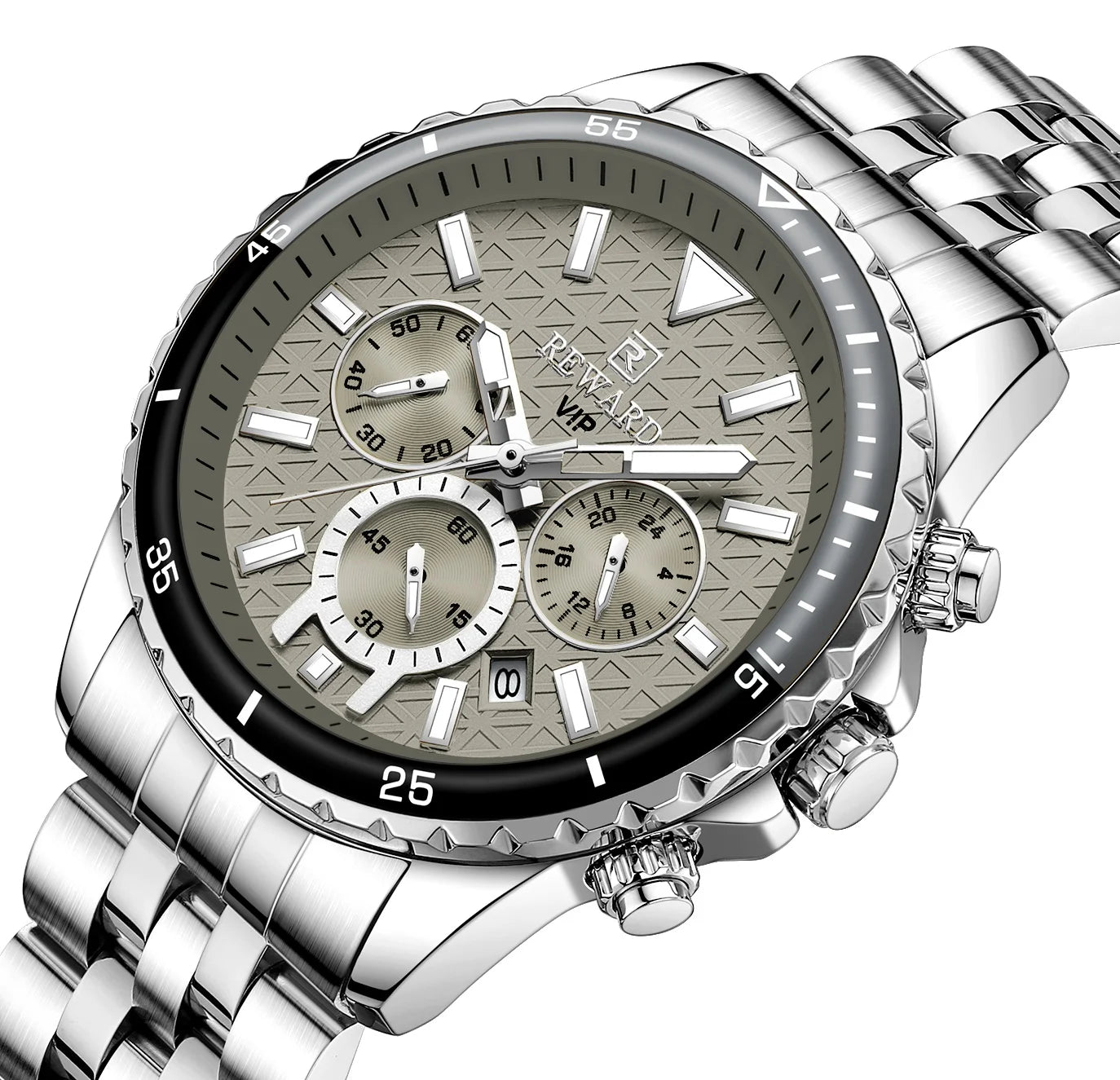 Reward Business Relojes Hombre Sport Male Luxury Watches Stainless Steel Strap Chronograph Waterproof Quartz Watches for Men