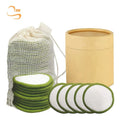 Eco-friendly 3.15" Round Soft Bamboo Terry Reusable Makeup Remover Towel Cloth Pads for Daily Used