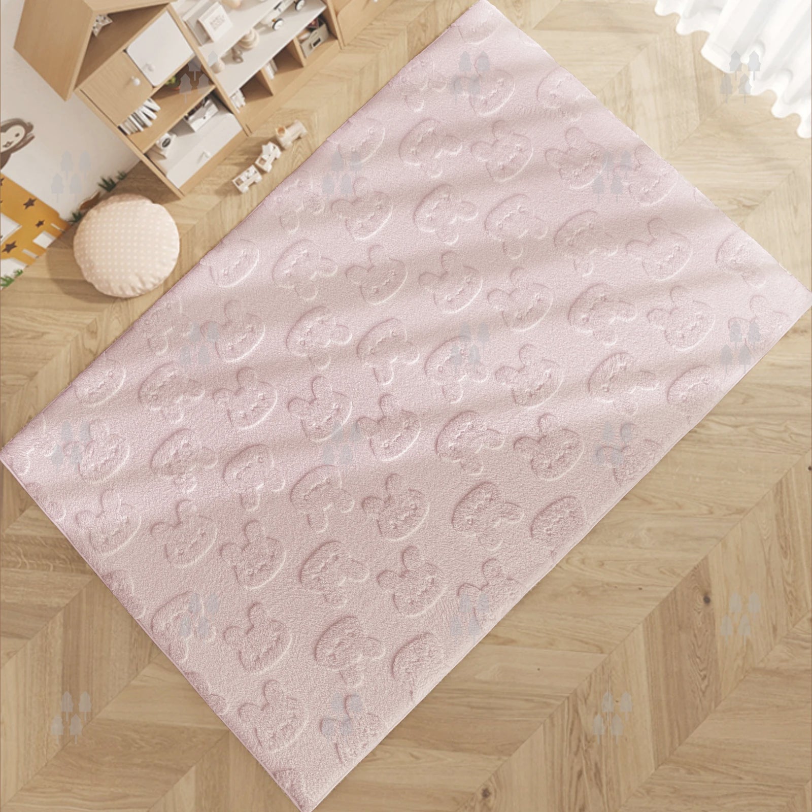 Children's Play Mat Lovely Rabbit Design Soft Velvet  Safe