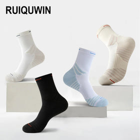 RUIQUWIN Custom Logo OEM Design Color Wholesale Casual Basketball With Multiple Colors Choose Mens Sport Socks