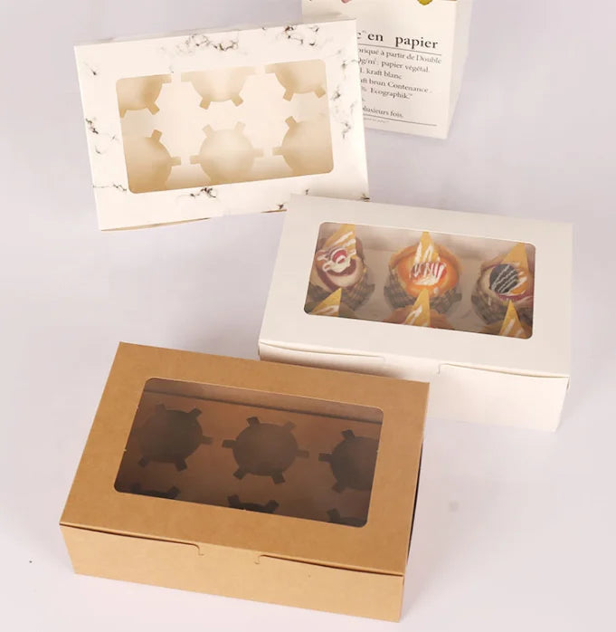 OEM Manufacturer's Custom Printed LOGO Biodegradable Kraft Paper Self Erecting Baking Cake Box Food Packaging Eco-Friendly