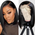 Human Hair 13x6 Lace Front Bob Wigs Human Hair 180 Density Straight Frontal Wigs Human Hair Transparent Lace Wig Short Bob