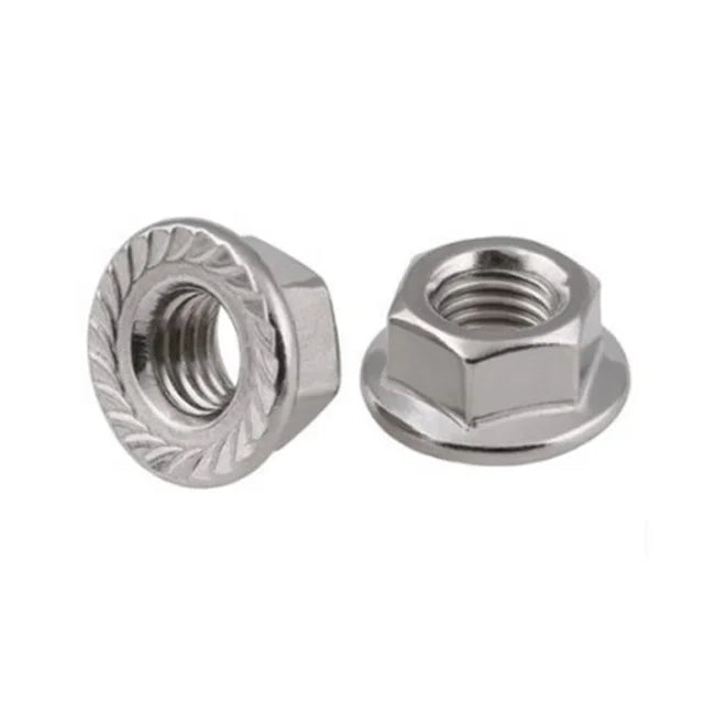M4 M5 M6 M8 Stainless Steel Hex Flange Nut with Hex Head