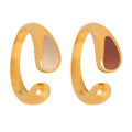 China Custom Made Trending Luxury Fashion Glazed Stainless Steel Plated Gold Ring for Women