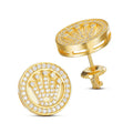 Wholesale Lot Factory Direct Sale Stud Earrings 925 Sterling Silver Moissanite Iced Out Crown Stud Hip Hop Jewelry