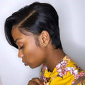 Cuticle Aligned Raw Virgin Brazilian Human Hair Short Pixie Cut Wig Lace Front Wigs Wholesale Natural Straight Hair Wig