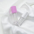 Plastic Heart Shaped Colored Brush Tube Lip Gloss Bottle Clear Lip Gloss Tube Cosmetic Popular in Stock