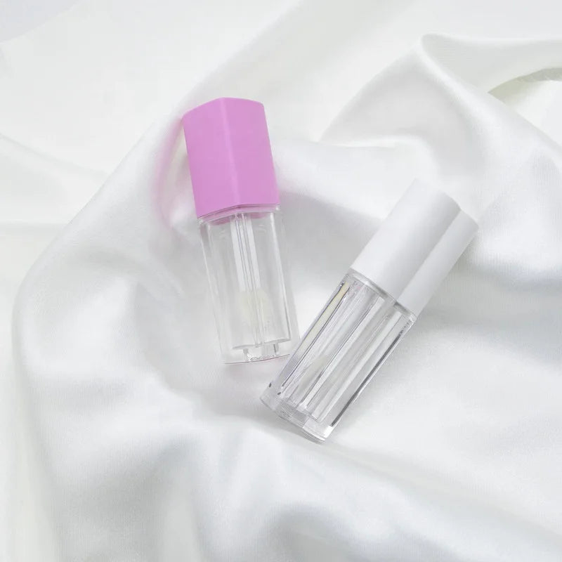 Plastic Heart Shaped Colored Brush Tube Lip Gloss Bottle Clear Lip Gloss Tube Cosmetic Popular in Stock