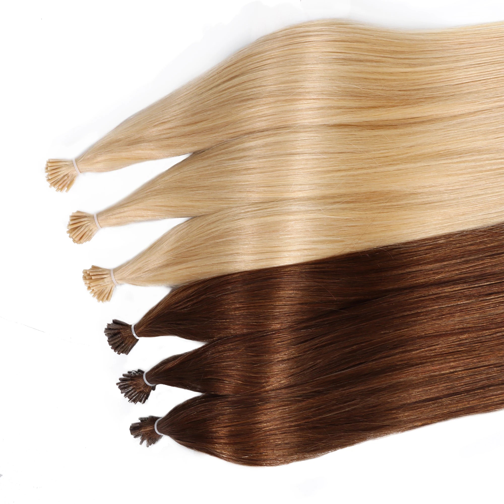 Honor Hair Wholesale Real Virgin Human Hair Natural Wave and Straight I-Tip Hair Extension Easy Install Pre-bond Tip