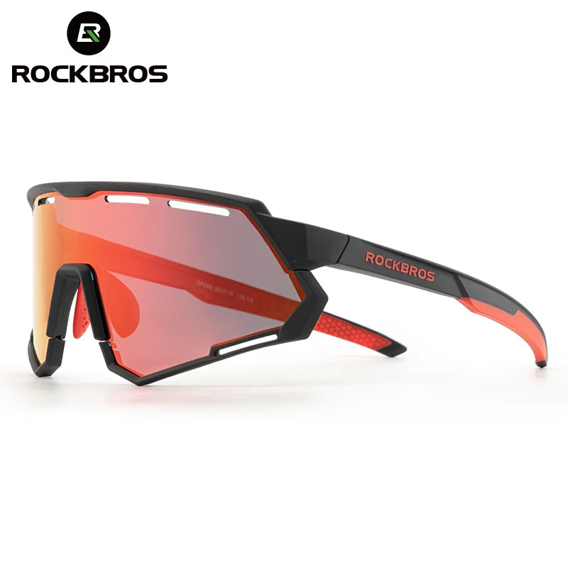 ROCKBROS Polarized Sunglasses Cycling Glasses Photochromic Windproof Sports Cycle Sunglasses