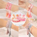 Hot Selling Custom Logo Embroidered Letter Woven Friendship Adjustable Tassel Bracelet