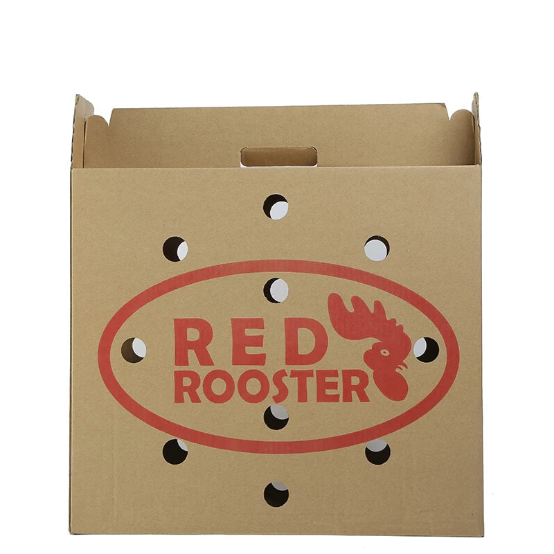 Custom Design Cardboard Live Chick Bird Shipping Box Chick Transport Box With Handle