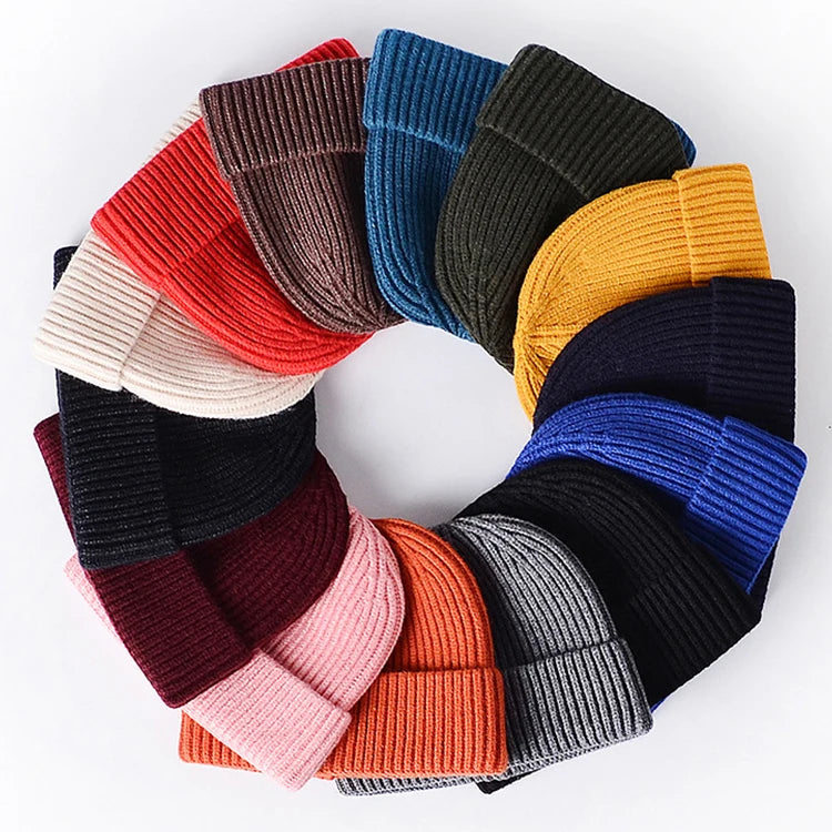 Hip Hop Beanies With Custom Embroidery Knitted Hat Men Skullcap Fashion Winter Beanies Hats Custom logo Fisherman Beanie Hat