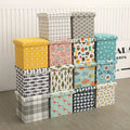 Toy Box Chest Salon Stool Foot Spa Bar Stool Foot Rest Ottoman With Storage