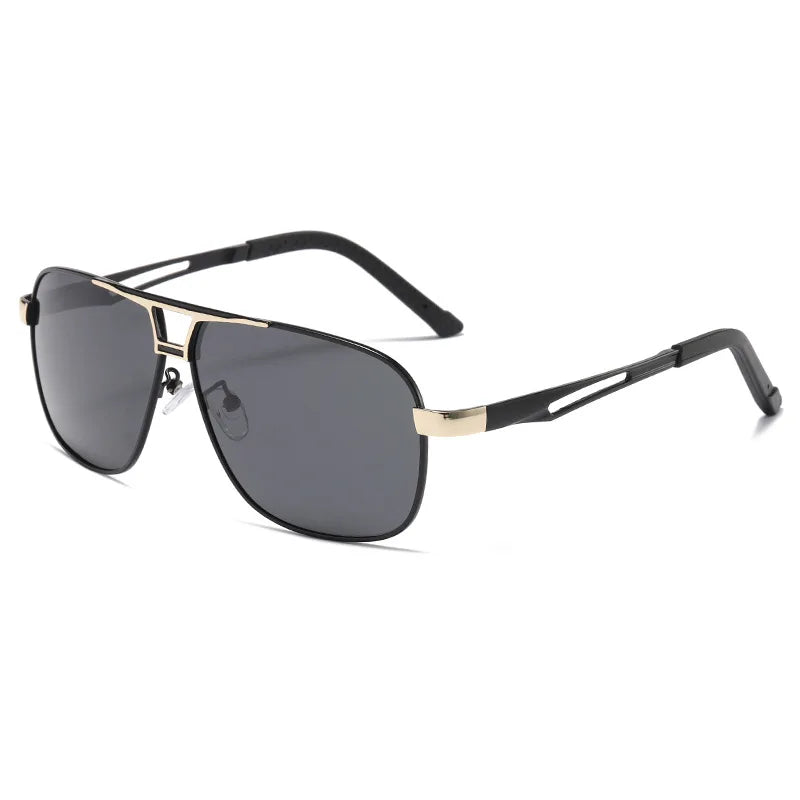 FUQIAN Men's New S95185 Dual-Use UV400 Polarized Fashion Outdoor Fishing Driving Sunglasses Alloy Frame Photochromic Night