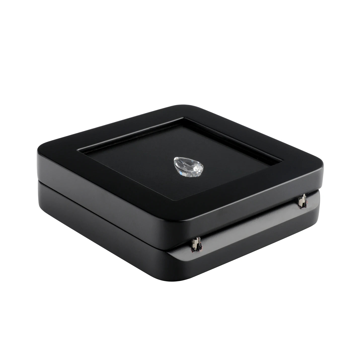 High-End Diamond and Gemstone Showcase Box - Premium Wood Construction - Scratch-Resistant Coating