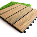 Factory Price Waterproof DIY Composite Wood Flooring Tile Easy Installation Patio Roof Garden Kitchen Interlocking WPC Deck Tile