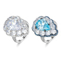 New Design Micro Pave Cubic Zirconia Ring Luxury Jewelry 925 Sterling Silver Ring