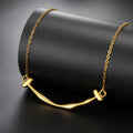 Myshape Stainless Steel Minimalist Pendant Necklace Women Chain Choker Simple Trendy Jewelry Birthday Gift Wholesale Non Fading
