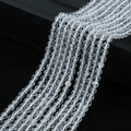 JSES Natural White Crystal Quartz 2 3 4mm Faceted Beads for Jewelry Making DIY Wholesale Gemstone Agate Jade Loose Stone Beads