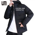 Liu Ming Cheap Wholesale Winter Fashion Men Clothing Solid Color Thick Warm Polyester Cotton Casual Jacket Plus Size Coat