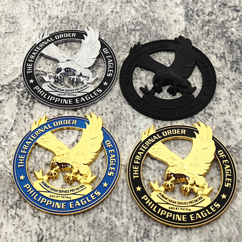 Hollow Metal Car logo Eagle Totem Metal Body with High-grade Alloy Eagle Car Tail logo