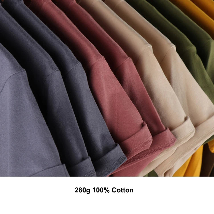 280g Custom T Shirt Printing 100% Cotton t Shirt for Men Oversized Short Sleeve Men Tshirts