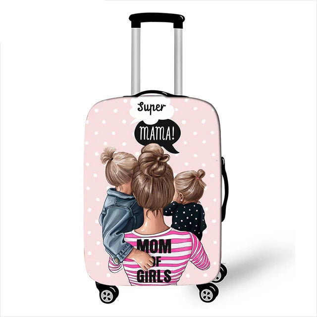 Custom Printed Sublimation Spandex Luggage Cover Stretch Suitcase Protector made of Durable Polyester Bag Protective Cover