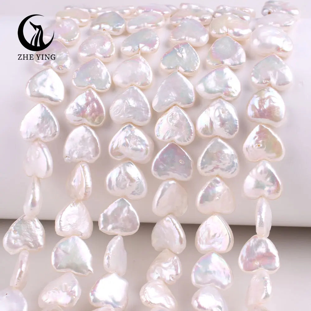 Wholesale 11-12mm Heart Cultured Freshwater Pearl Beads Star Shape Baroque Loose Pearls for Jewelry Making Natural Pearl Beads