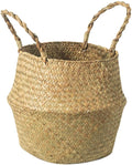 Hot Selling High Quality 20cm Handmade Woven Seagrass Plant Basket Indoor Belly Basket for Clothing for Wardrobe Use
