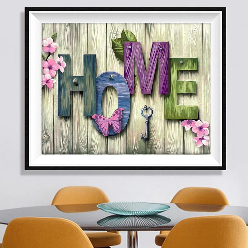 5D Diamond Painting Diamond Full Drill Kits Wholesale DIY Rhinestone Embroidery Cross Stitch Mosaic for Home Decor Sweet Home