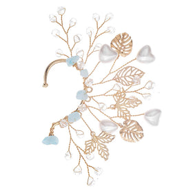 Elf Fairy Ears Leaves Cuffs Non Piercing Handmade Earrings Hollowed Flower Leaf Wing Tassel Handcraft Earrings for Women
