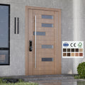 Foshan Yohome Villa Windproof Heat Insulation CE Certified Exterior Pivot Front Entry Doors for Sale Exterior Wood Pivot Door