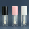 6ml Plastic Transparent Round Cosmetic Empty Lip Gloss Tube Container With Wand  Concealer Stick with Large Brush Head