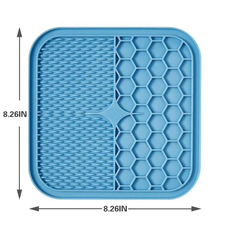 Custom LOGO Durable Dog Bowl Slow Feeder Dog Silicone Lick Mat with 72 Super Suction Dog Food