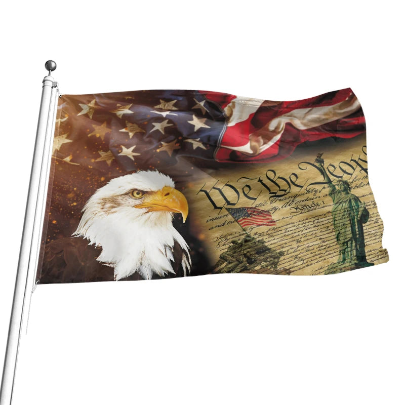 Memorial Day 150D Courtyard Digital Printing Advertising  Flags Banners 100%polyester Polyester Custom Flag