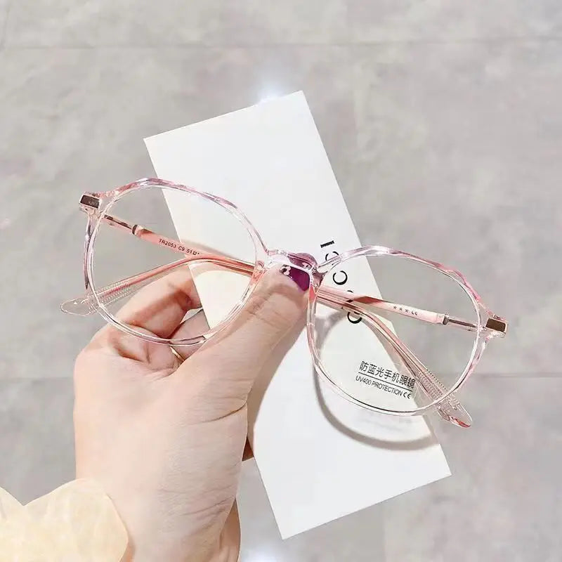 2053 New Irregular TR90 Transparent Anti Blue Light Blocking Glasses Frame Women Square Pc Anti Blue Light Optical Eyeglasses