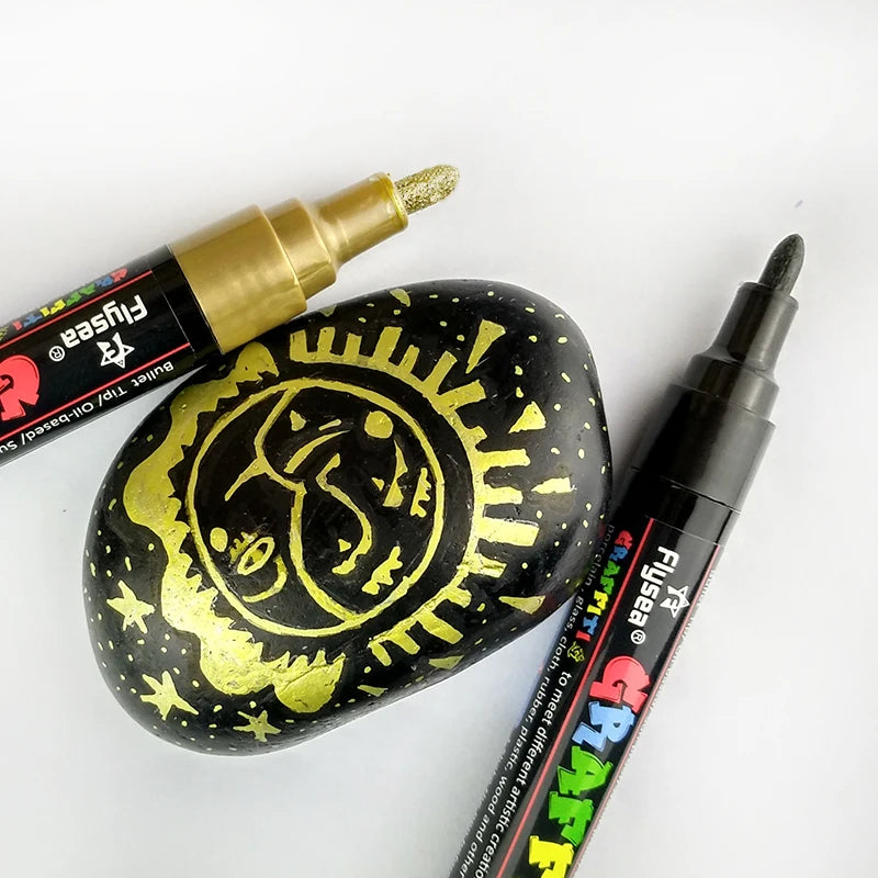 Kids Acrylic Paint Pens Waterbased Ceramic Customized Free Logo 18 Colours Art Marker Colored Permanent CN;GUA