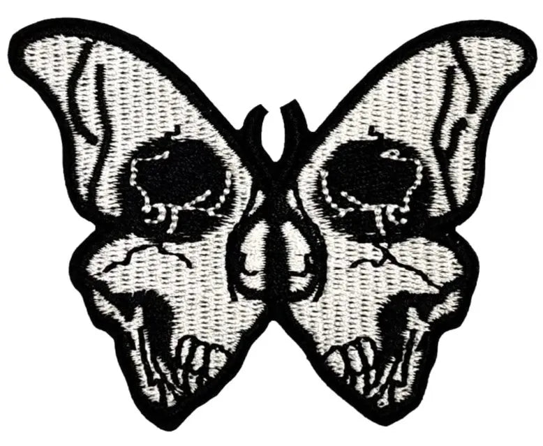 DIY Butterfly Ghost Patches Embroidered Applique Badge Iron on Sew on Embroidery Apparition Patches