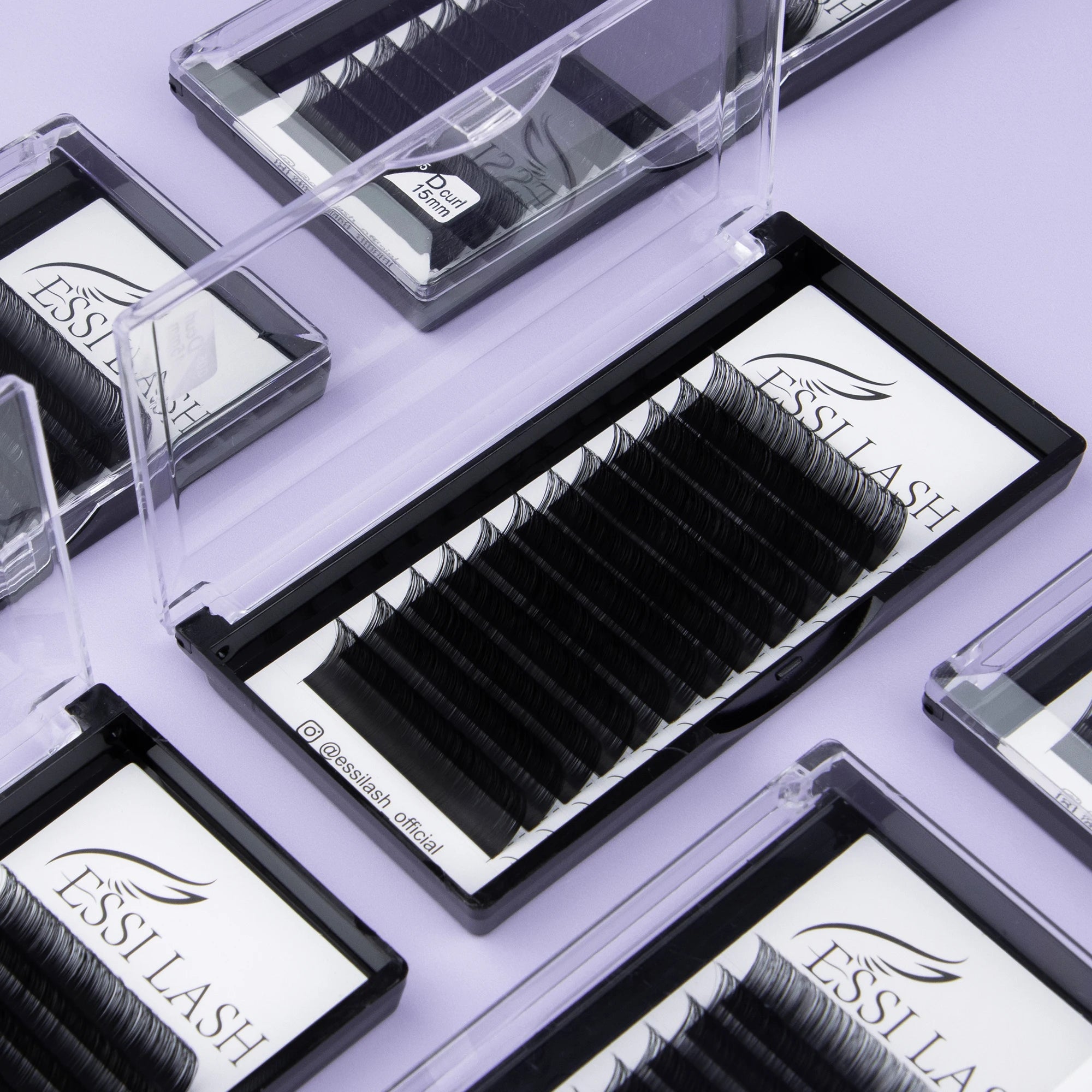 ESSI LASH Matte Eyelashes Velvet Jet Black Lash Extensions Customized Cashmere Volume Lashes Tray Hand Made