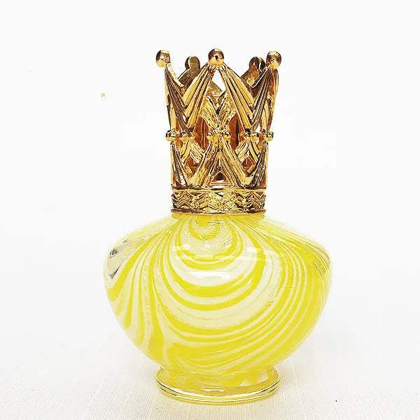 Patterned Glass Perfume Lamp Aromatherapy Bottle with Essential Oil Burning Function All-Season Use