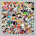 100PCS Classic Anime Decals Luffy for Skateboard Luggage Laptop Bottle Luffy One Pieces Stickers