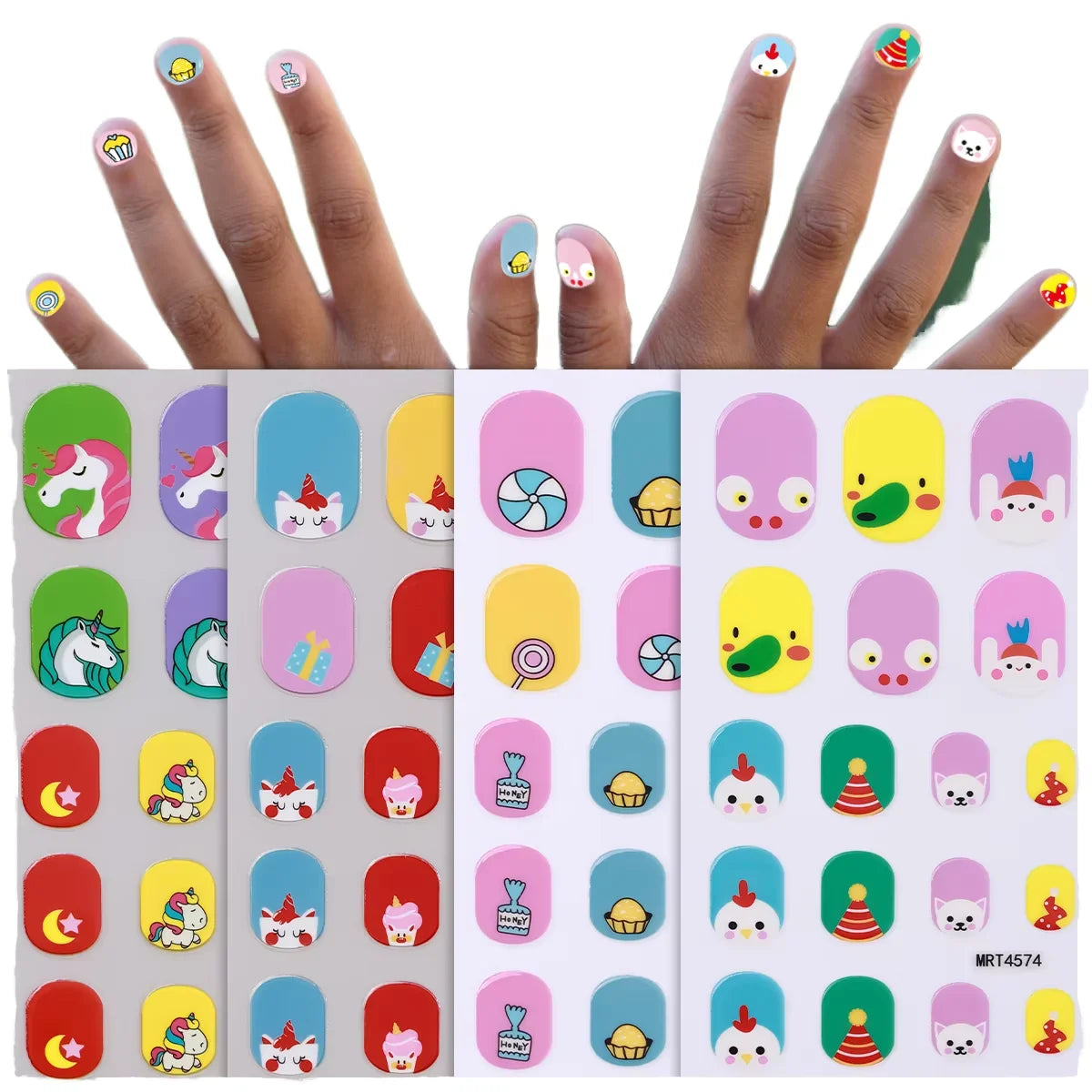 Custom 3D Star & Heart Shape Shiny Nail Art Stickers for Kids Non-Toxic & Waterproof Christmas-Themed Child-Safe Nail Decoration